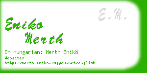 eniko merth business card